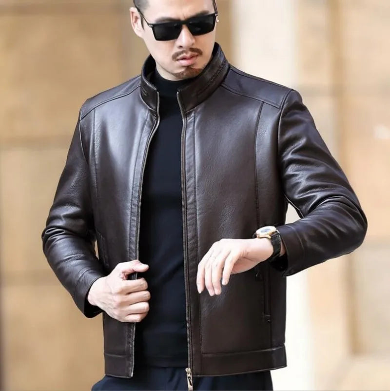 Jaqueta De Couro Masculina Montvani MV114