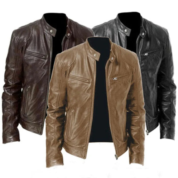 Jaqueta de Couro Masculina Montvani MV095