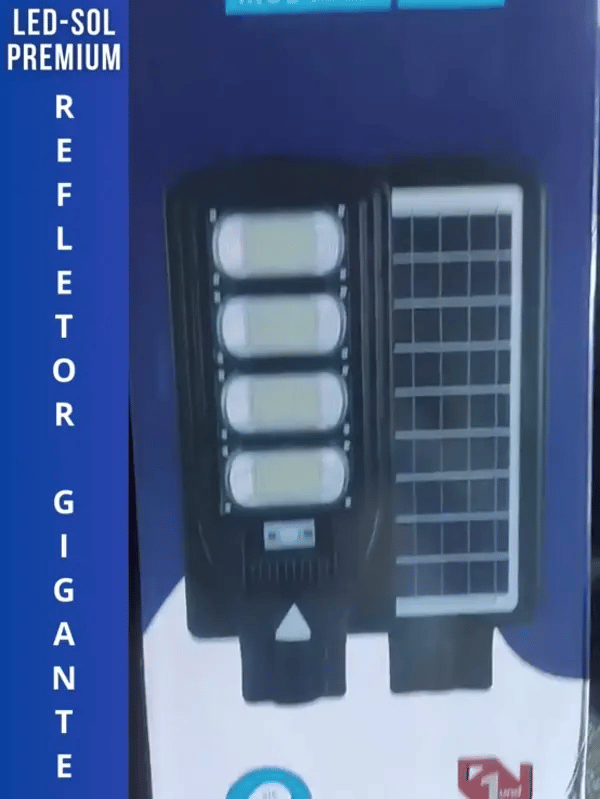 Refletor Gigante Com Painel Solar Integrado Led-Sol Premium