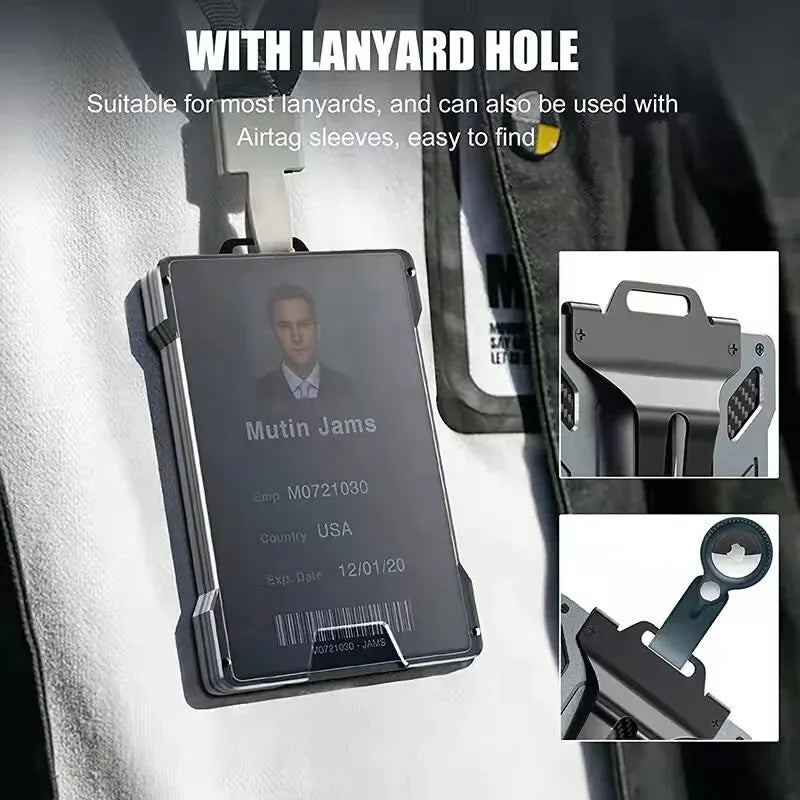 KEYMARX Carteira minimalista masculina fina pop-up com bloqueio de RFID, porta-cartões de metal com alça para dinheiro, comporta 15 cartões mais dinheiro - caixa de presente, Preto, Slim