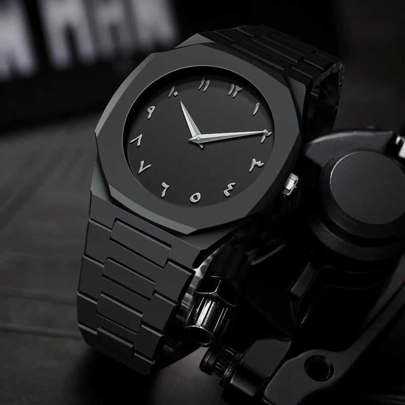 Relógio Minimalista All Black Policarbonato