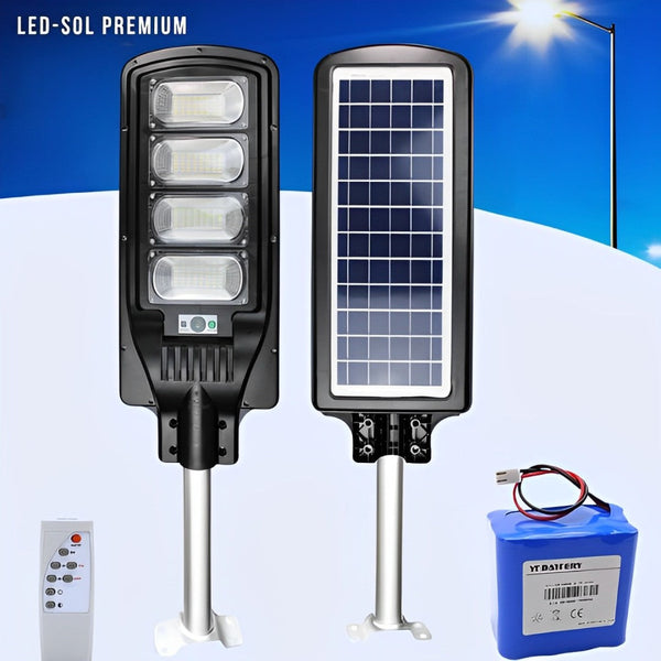 Refletor Gigante Com Painel Solar Integrado Led-Sol Premium