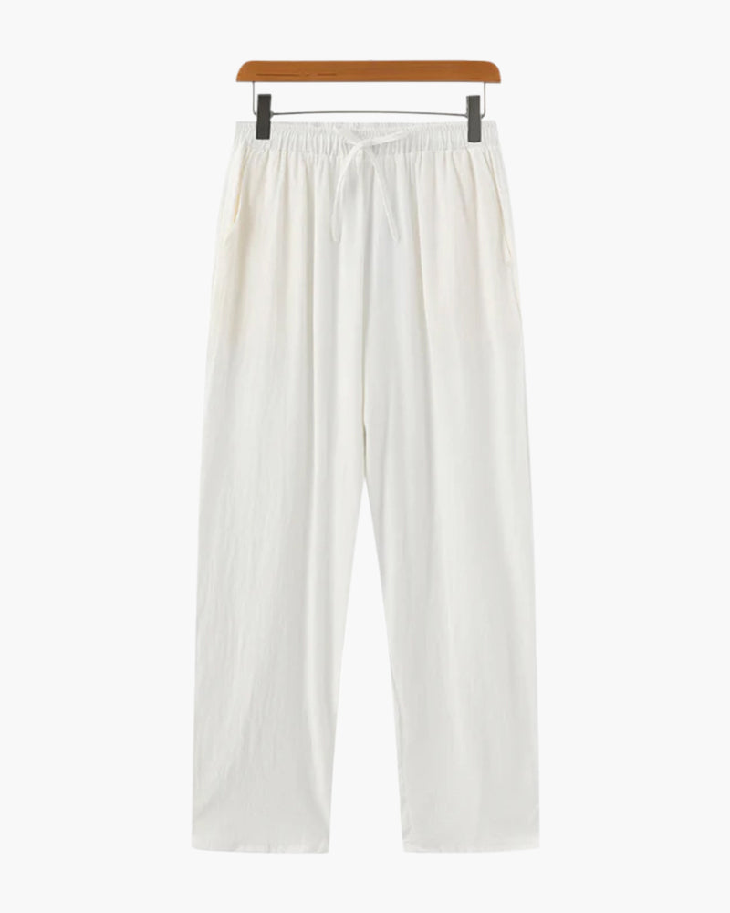 Calça Masculina Wide Leg Linho Alvo