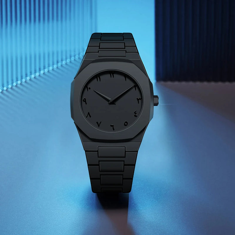 Relógio Minimalista All Black Policarbonato