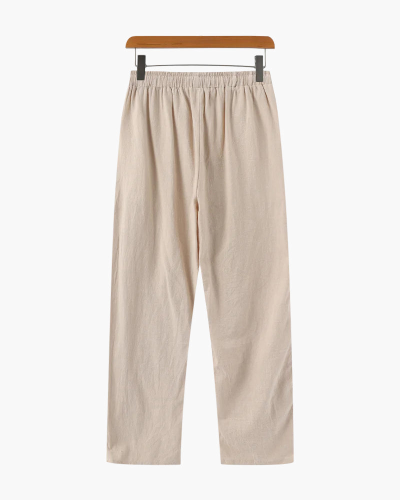 Calça Masculina Wide Leg Linho Alvo