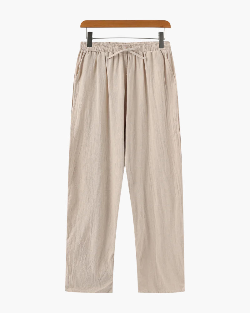 Calça Masculina Wide Leg Linho Alvo