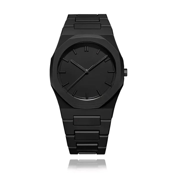 Relógio Minimalista All Black Policarbonato