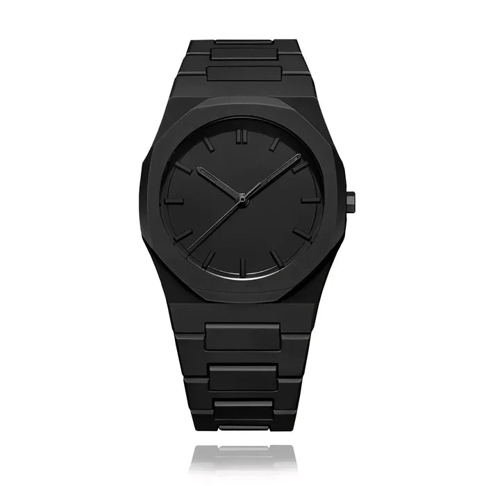 Relógio Minimalista All Black Policarbonato
