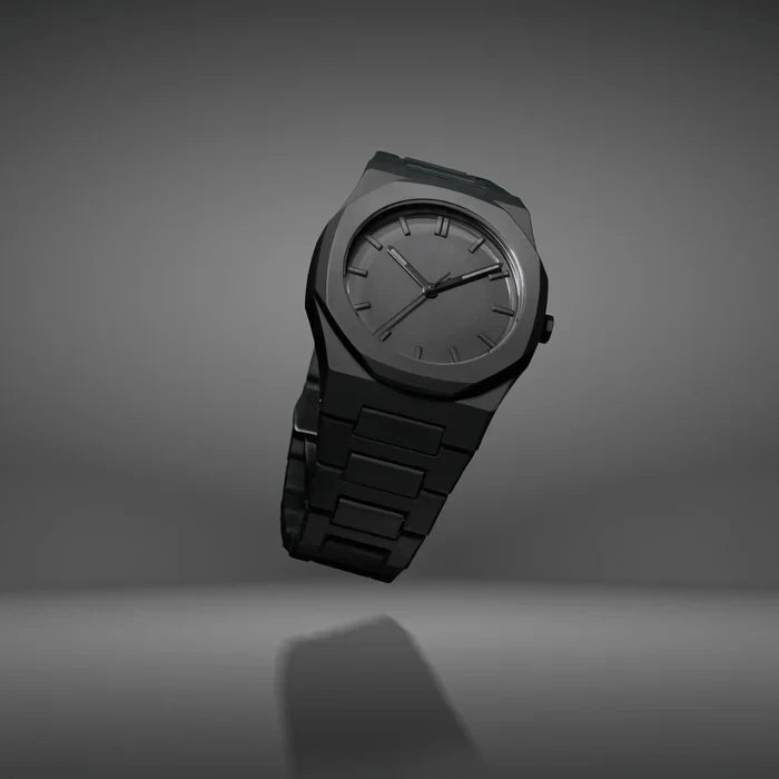 Relógio Minimalista All Black Policarbonato