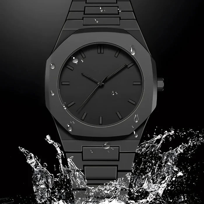 Relógio Minimalista All Black Policarbonato