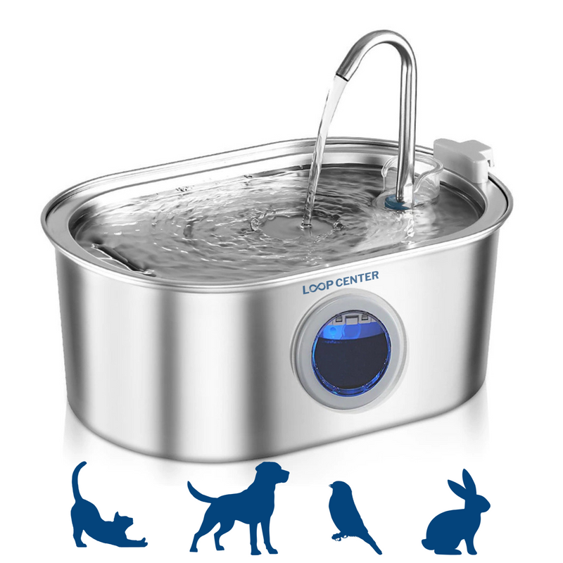 Fonte De Água Para Pets De Aço Inoxidável 3.4 L Alta qualidade