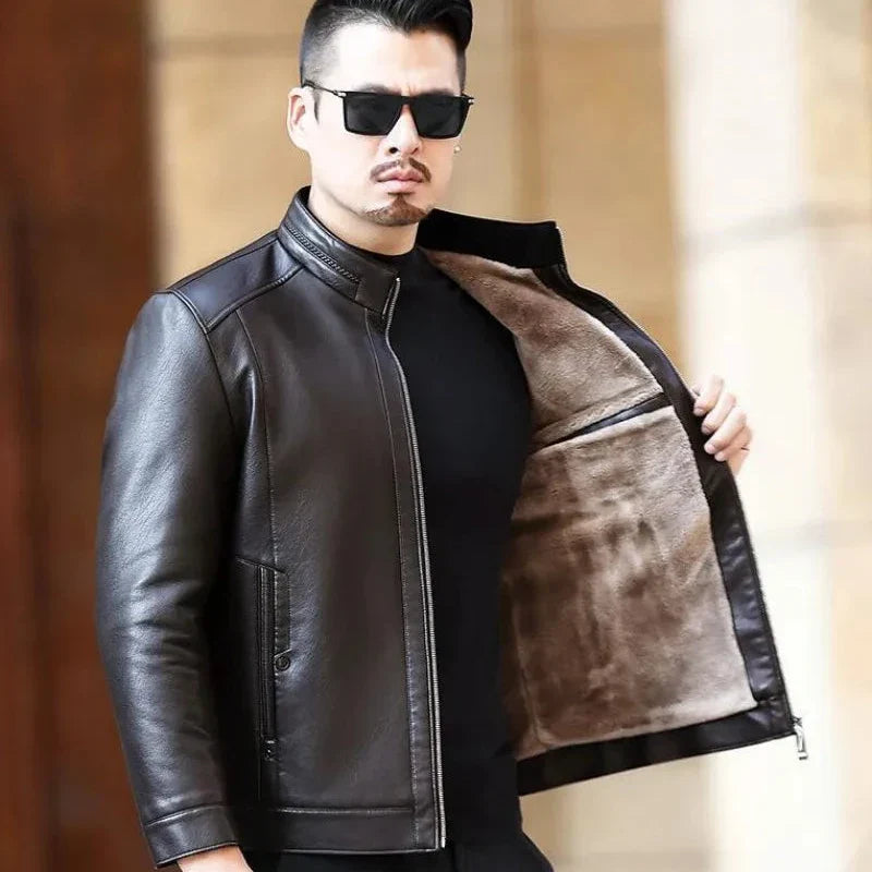 Jaqueta De Couro Masculina Montvani MV114