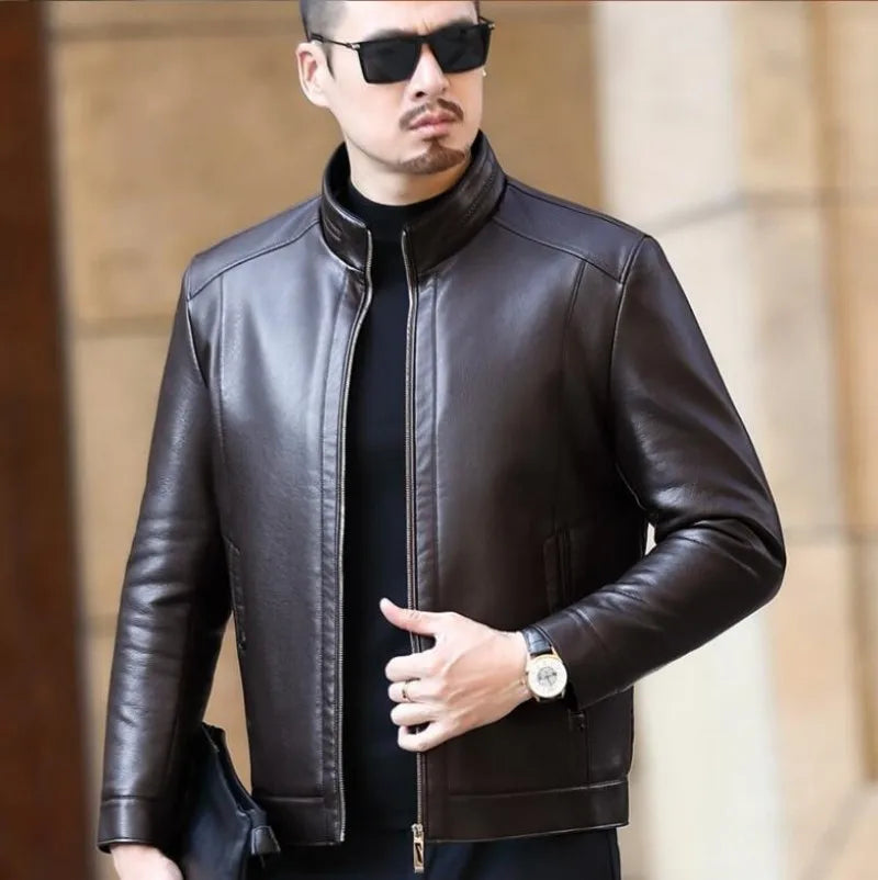 Jaqueta De Couro Masculina Montvani MV114
