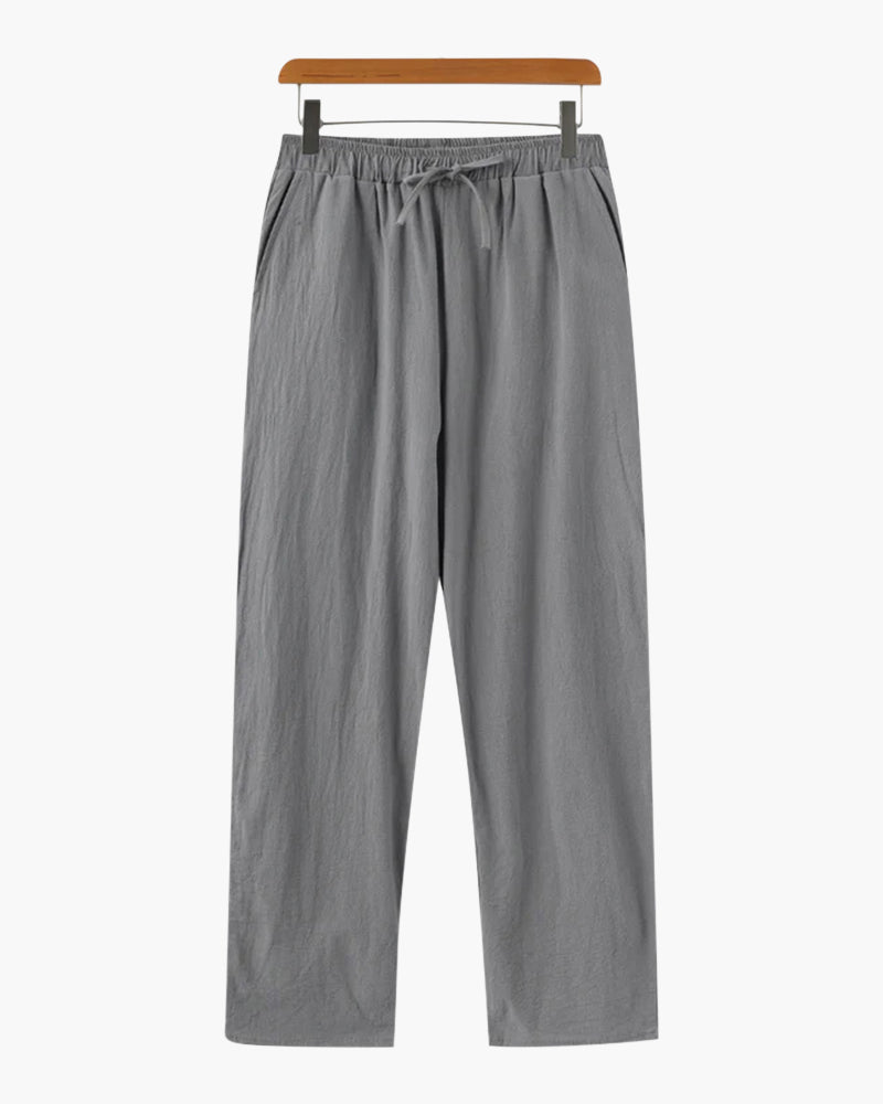 Calça Masculina Wide Leg Linho Alvo