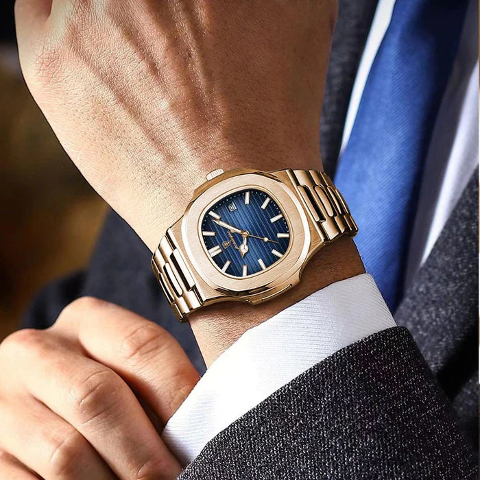 Relógio Masculino Dourado Perfect Classic
