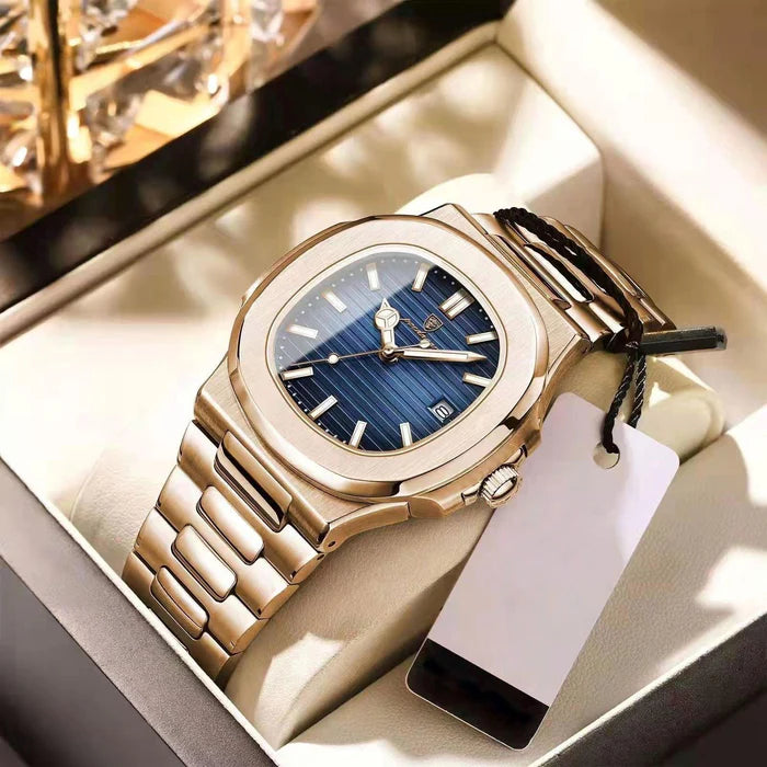 Relógio Masculino Dourado Perfect Classic
