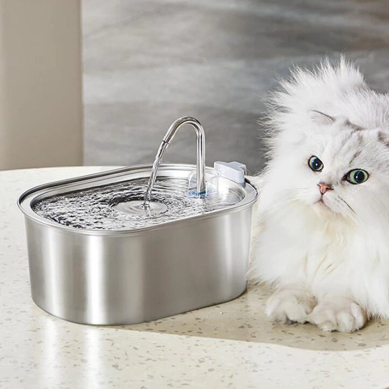 Fonte De Água Para Pets De Aço Inoxidável 3.4 L Alta qualidade