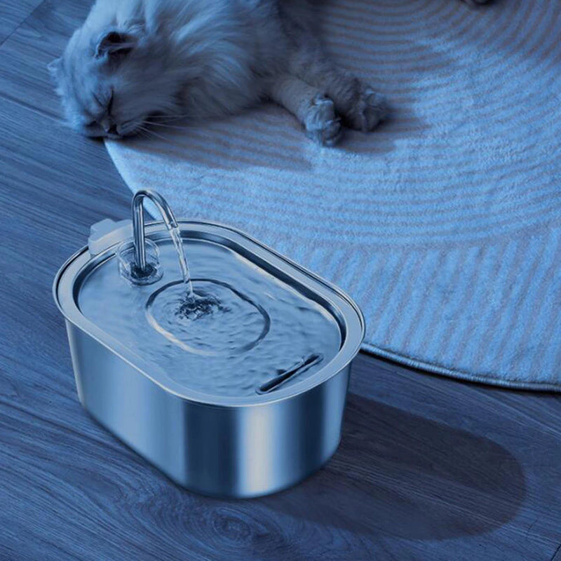 Fonte De Água Para Pets De Aço Inoxidável 3.4 L Alta qualidade