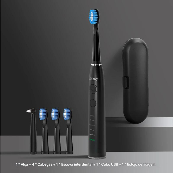 Escova de dentes elétrica sônica  360 dias de carga