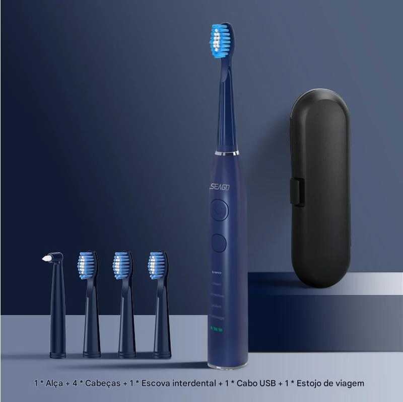Escova de dentes elétrica sônica  360 dias de carga