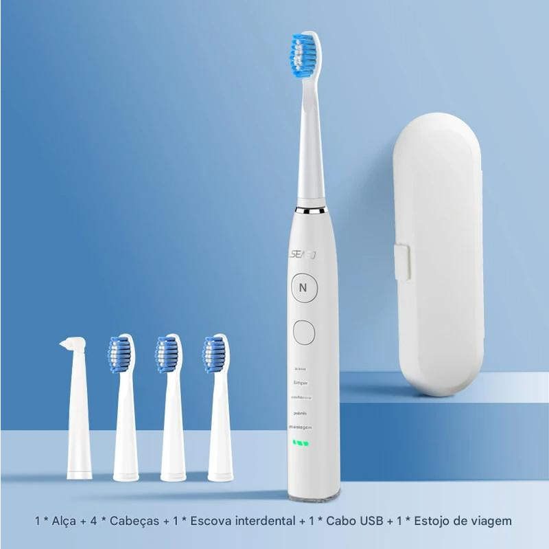 Escova de dentes elétrica sônica  360 dias de carga